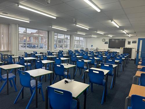 Ark Boulton Academy D Block- Cover Room Classroom (Single tables Exam set up)